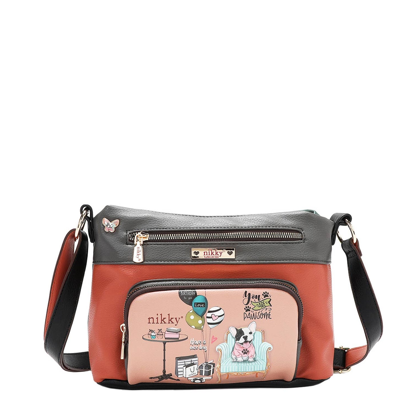 NICOLE LEE NIKKY MULTIPOCKET CROSSBODY BAG