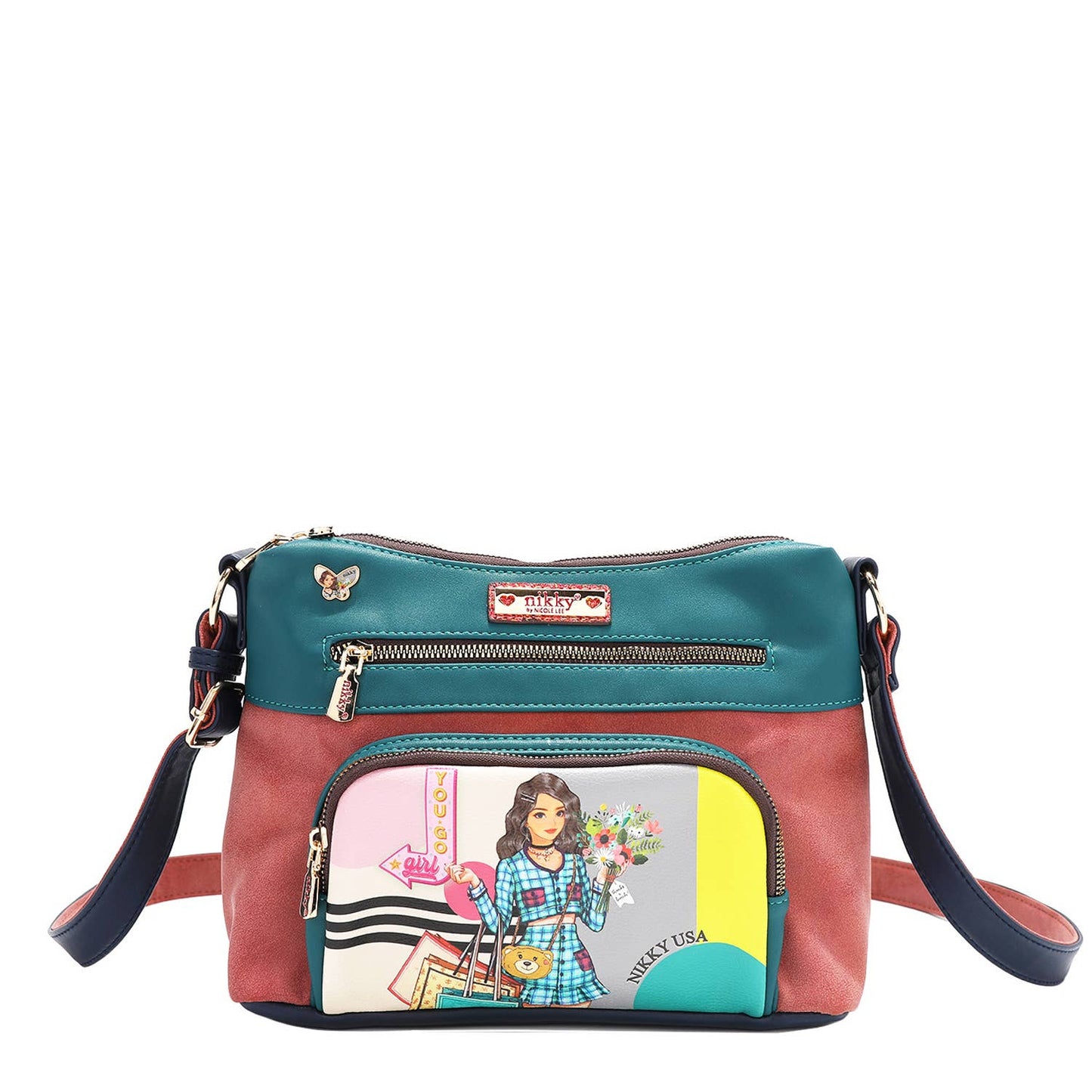 NICOLE LEE NIKKY MULTIPOCKET CROSSBODY BAG