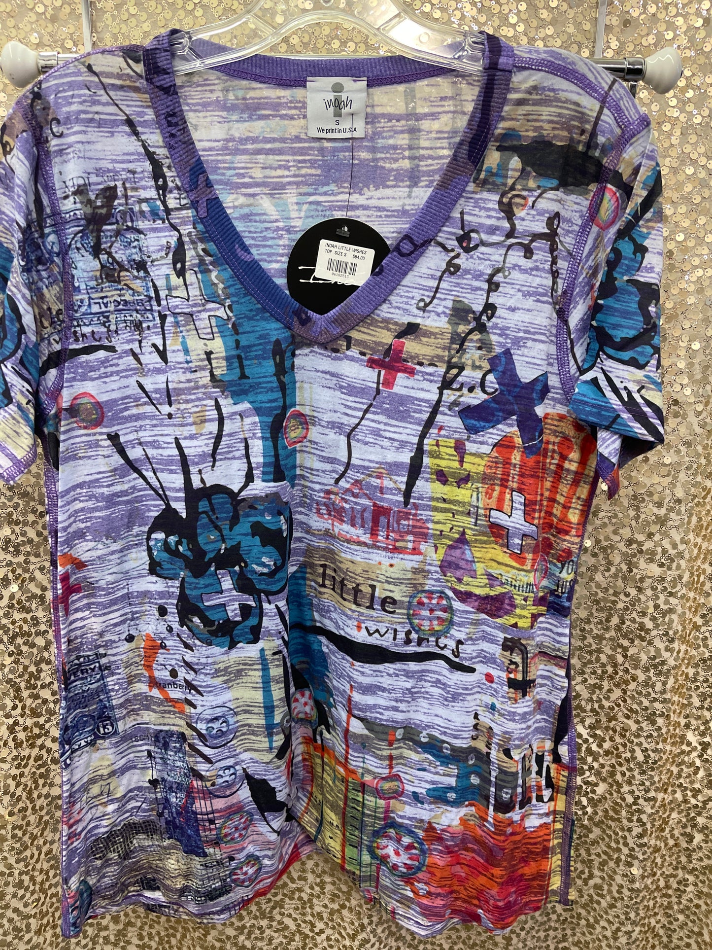 IN PURPLE LITTLE WISHES VNECK TOP