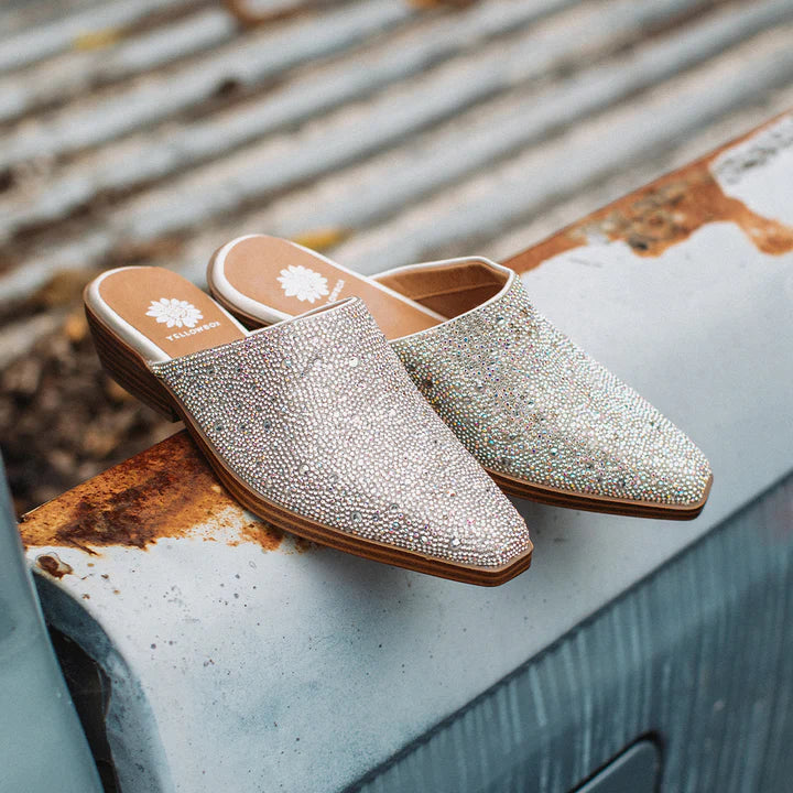 WANNY RHINESTONE SLIP-ON MULE