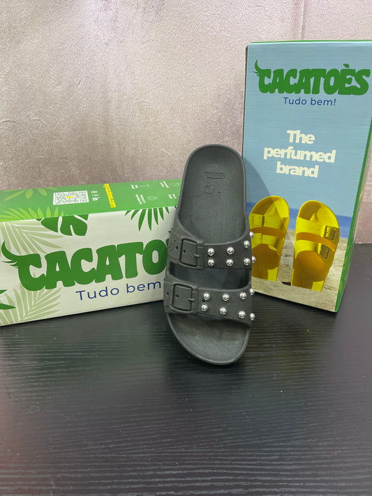 CACATOES FLORIANOPOLIS BLACK WITH SILVER STUDS