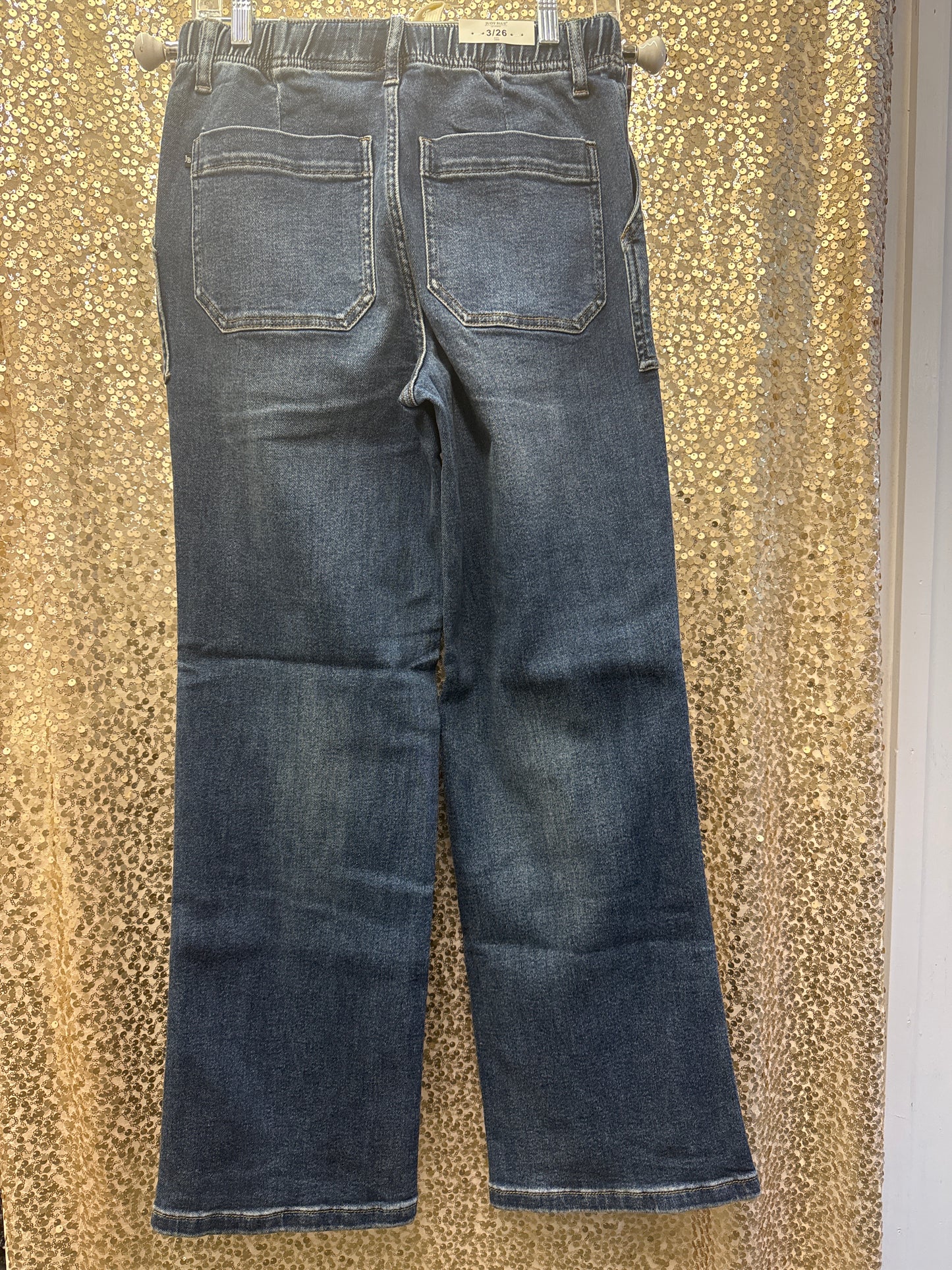 JB HW DRAWSTRING WIDE DENIM JEANS