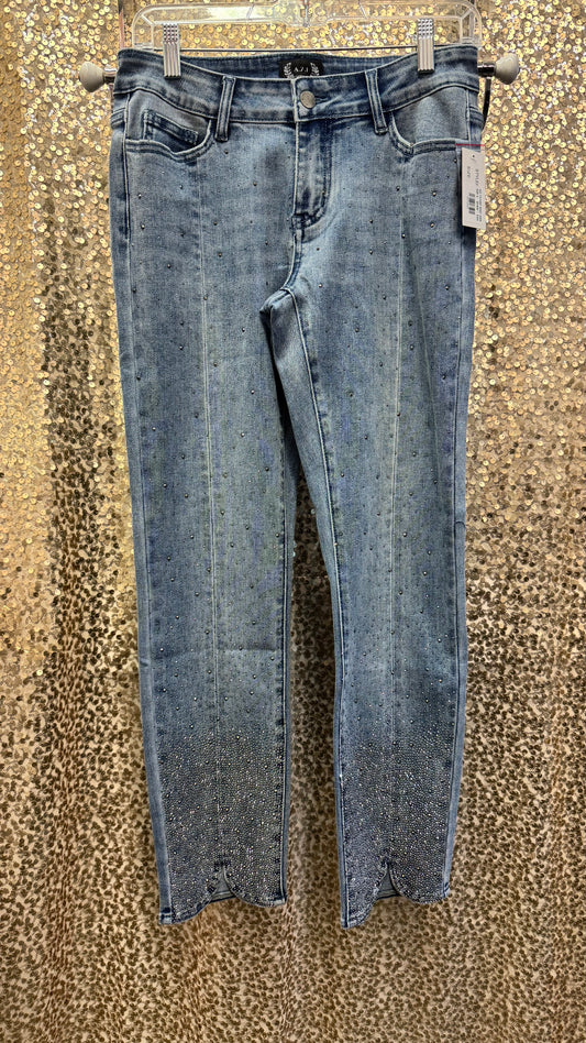 AZI TIFFANY RHINESTONE DETAILED JEANS