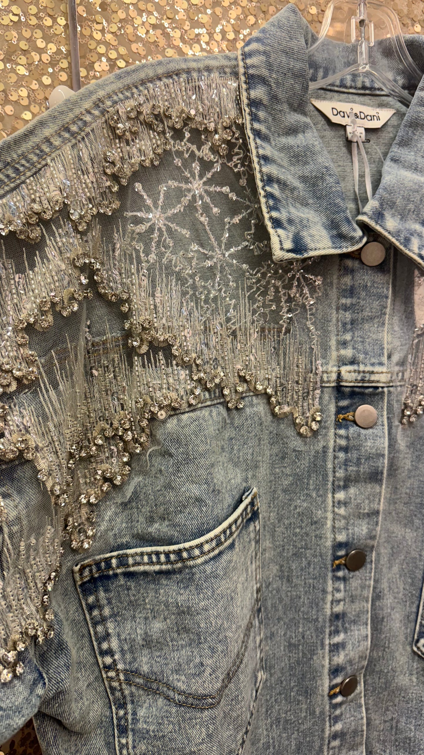 DD MESH STITCHING RHST DENIM JACKET