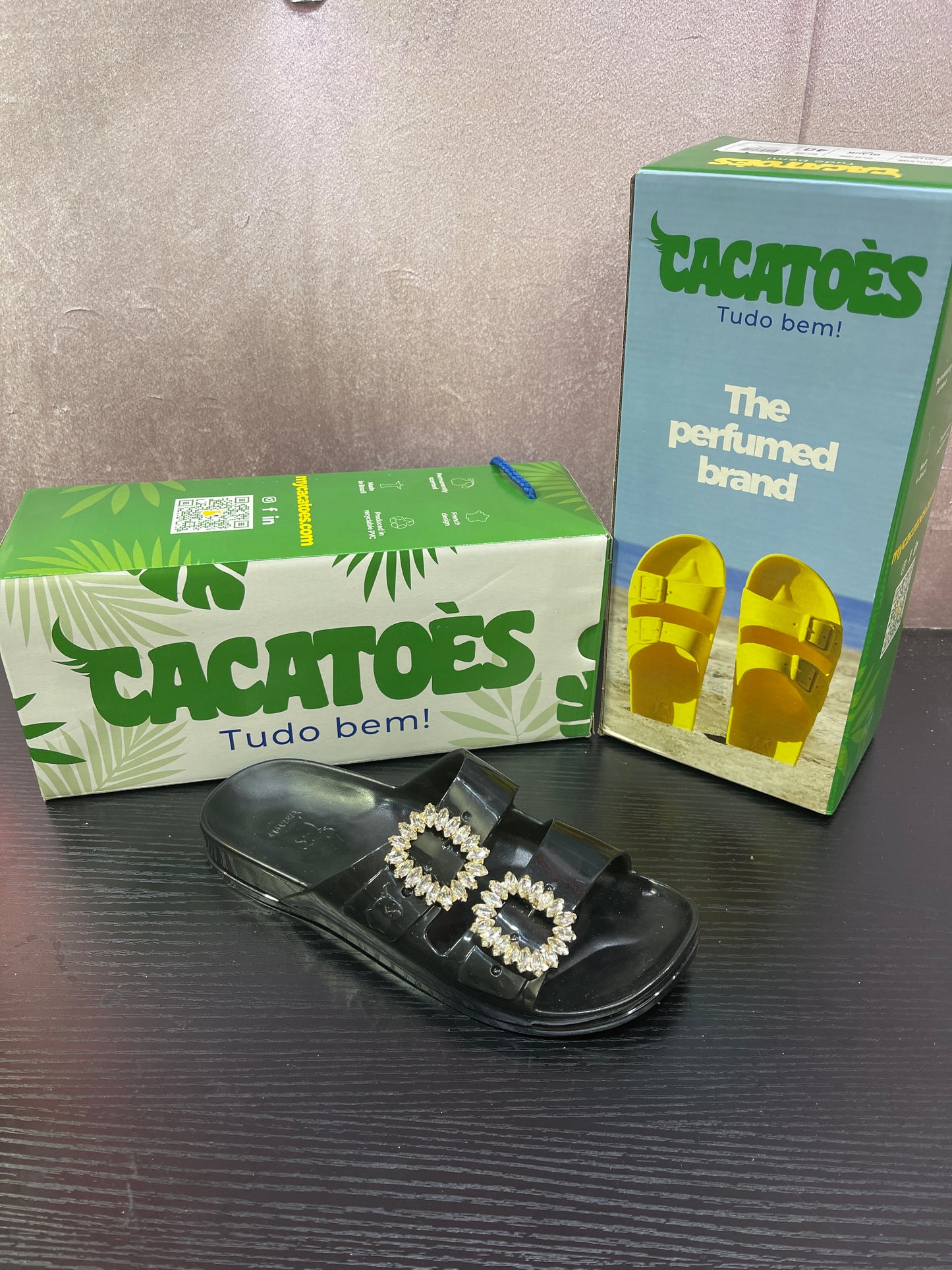 CACATOES ANJO LINDO BLACK W/RHINESTONE BUCKLE