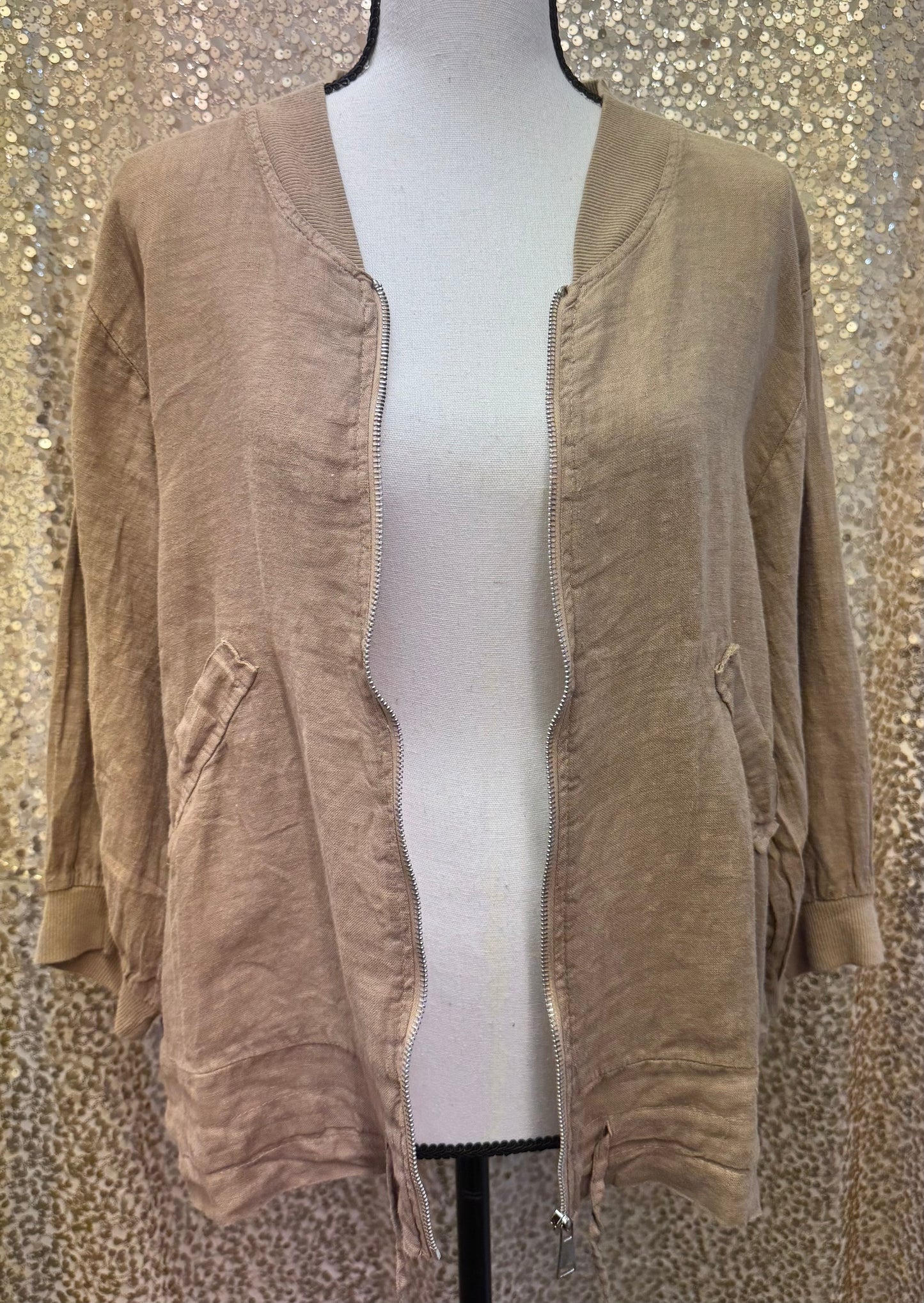 LM LINEN BOMBER JACKET