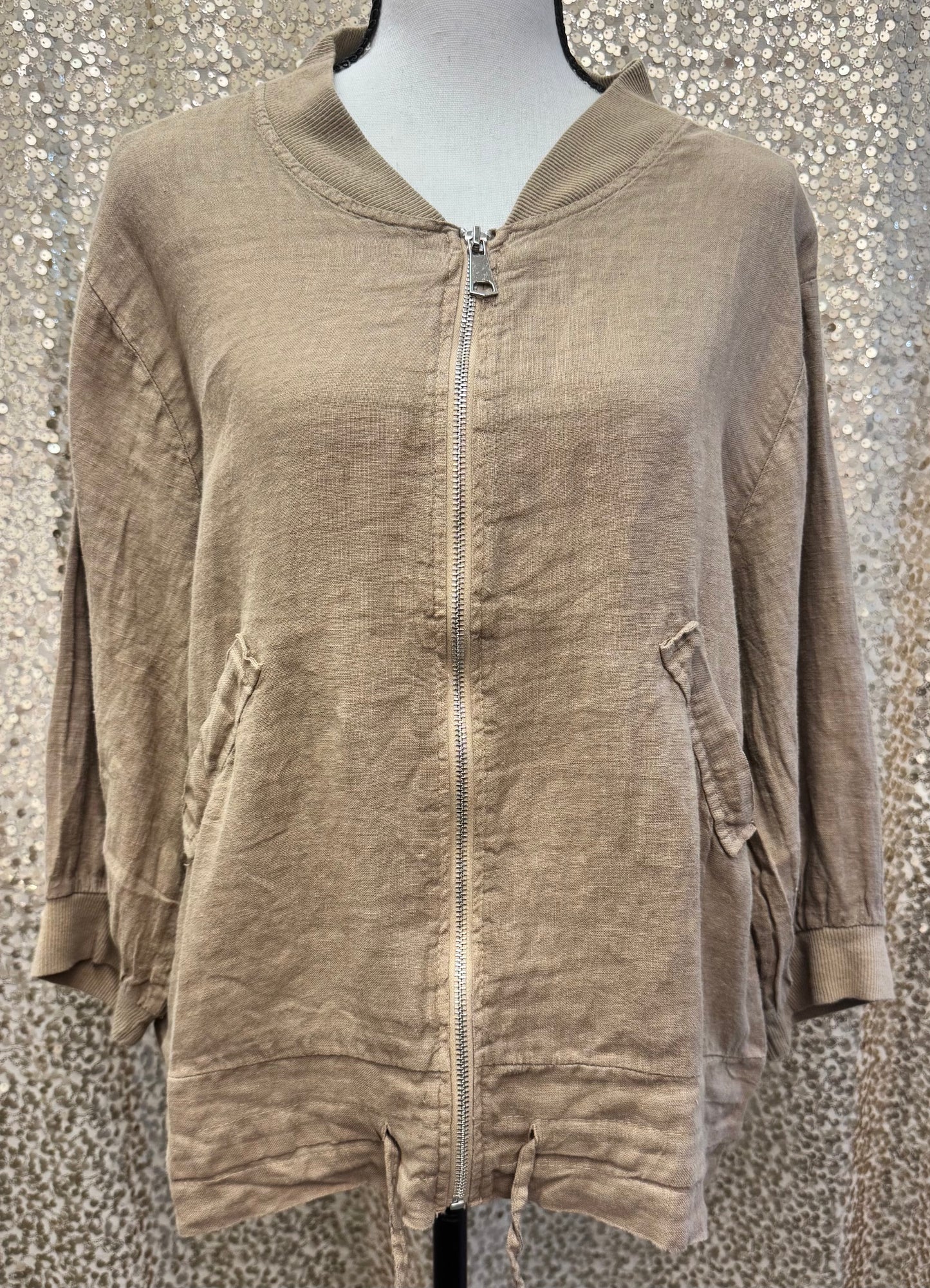 LM LINEN BOMBER JACKET