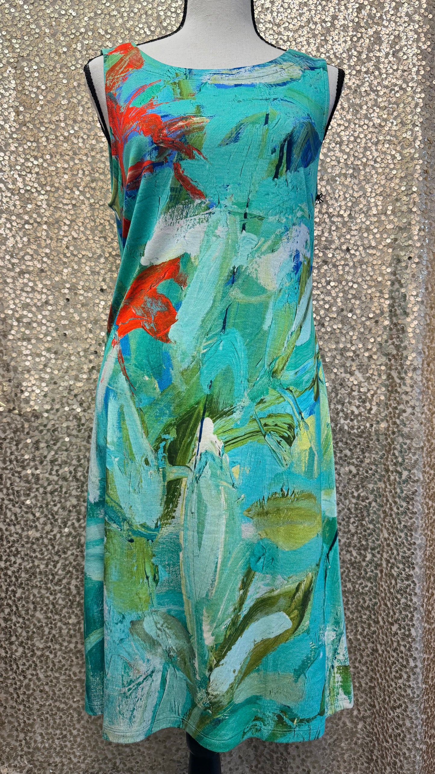 CD KNIT ZIPPERED-BACK DRESS