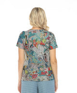 INOAH SUE V-NECK SHORT SLV TOP