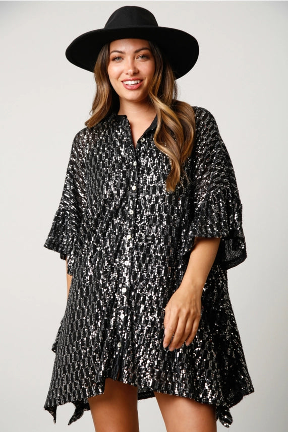 SEQUIN PONCHO