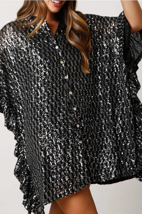 SEQUIN PONCHO