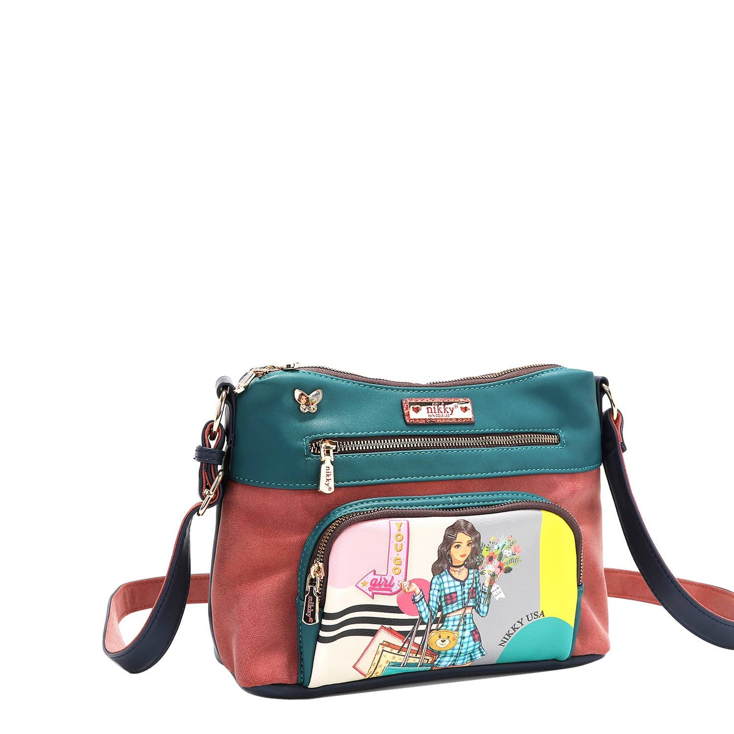 NICOLE LEE NIKKY MULTIPOCKET CROSSBODY BAG