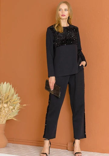 KIMMIE KNIT TOP W/ SEQUIN SPARKLES
